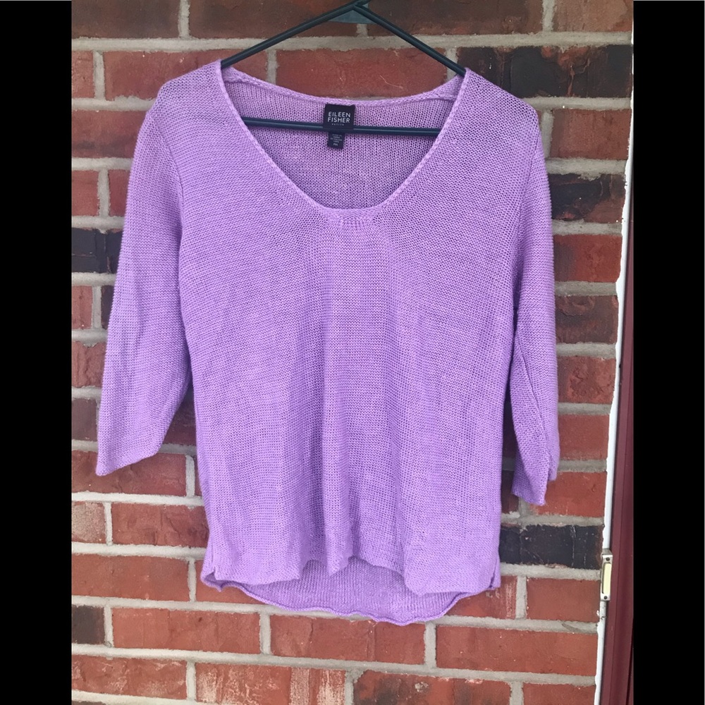 Eileen Fisher Petite Medium 3/4 Sleeve Sweater
